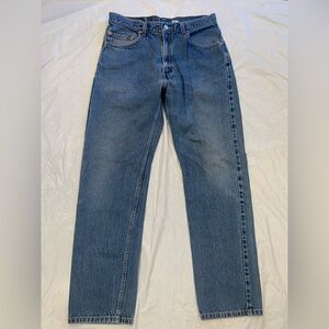 Levi's 505 Vintage Distressed Blue Medium Wash Men's Jeans 34x32